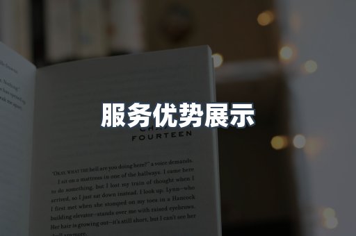 服务优势展示